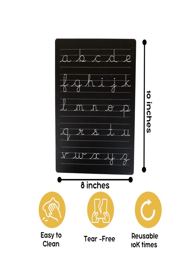 Berrybee سبورة طباشيرية قابلة لإعادة الاستخدام من بيري بي، ذات وجهين، لتعليم الكتابة اليدوية | كتاب تدريب على الكتابة اليدوية للأطفال من 4 إلى 6 سنوات | كتابة يدوية بأحرف كبيرة وصغيرة | هدية للأولاد والبنات (الخط الإنجليزي المتصل) - Image 5